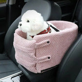 Luxury Portable Pet Car Seat - Washable Safety Travel Bed for Small Dogs & Cats