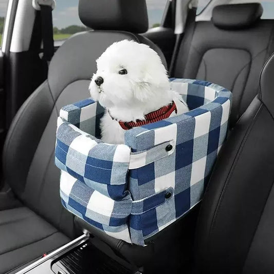 Asiento de coche para perros portátil de lujo y cama de viaje