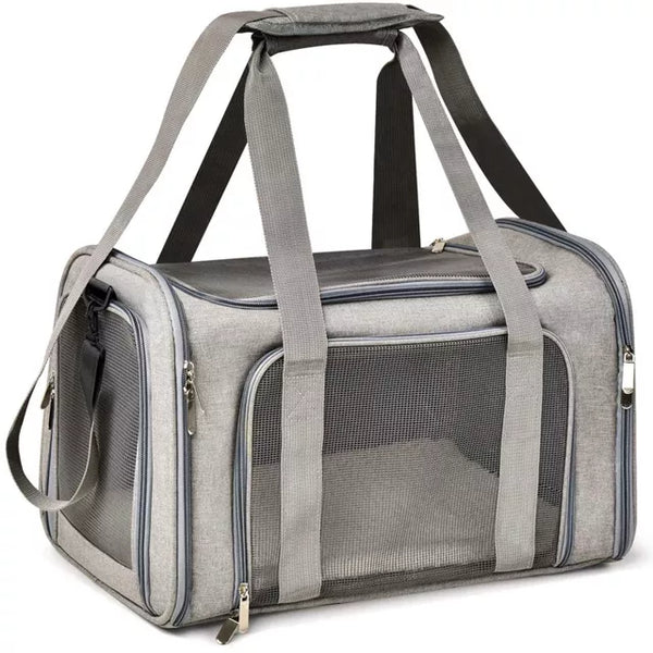 Tragbare Transportbox für Haustiere, von der TSA (Airline Safety Administration) zugelassen, ideal für Katzen, Hunde und Welpen bis zu 6,8 kg, robust und wasserdicht