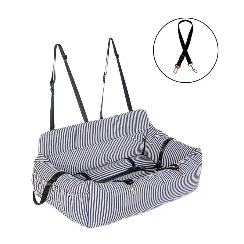 Hamaca de viaje y asiento de seguridad para perros de lujo para dos estaciones