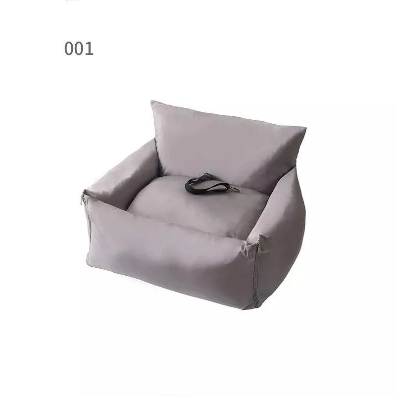 Luxury Washable Small Dog Car Seat & Booster with Safety Leash
