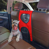 Barrera de seguridad para mascotas para coche, divisor universal de malla de nailon para asiento trasero para perros