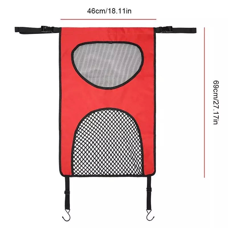 Barrera de seguridad para mascotas para coche, divisor universal de malla de nailon para asiento trasero para perros