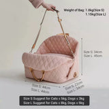 Luxury 3-in-1 Dog Carrier, Portable Car Seat & Travel Bed for Small to Medium Pets