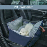 Luxury Nonslip Dog Car Seat - Safety Booster Cushion Carrier with Seat Belt