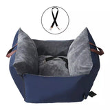 Luxury Nonslip Dog Car Seat - Safety Booster Cushion Carrier with Seat Belt