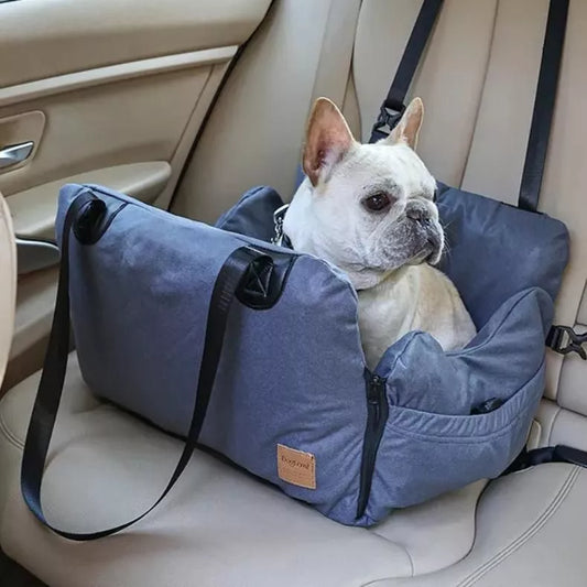 Deluxe Soft-Sided Pet Car Seat & Travel Bed for Cats and Dogs