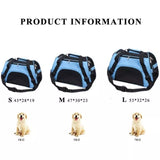 Transportín para mascotas compacto y transpirable: bolsa portátil de malla para gatos y perros pequeños