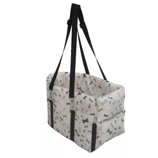 Asiento elevador portátil de lujo para mascotas | Perrera de seguridad con reposabrazos para perros y gatos