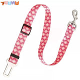 Adjustable Fashionable Pet Car Safety Seat Belt - Durable Dog Harness and Leash