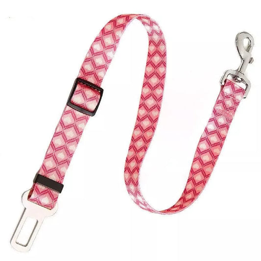 Cinturón de seguridad de coche para mascotas, ajustable, a la moda, arnés y correa duraderos para perros