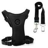 Adjustable Mesh Dog Harness with Safety Seat Belt & Snack Bag