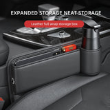 Caja de almacenamiento universal para espacio de asiento de automóvil con portavasos