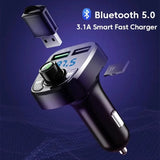 LED MP3 Auto Bluetooth FM Transmitter mit Dual USB Ladegerät &amp; Freisprecheinrichtung