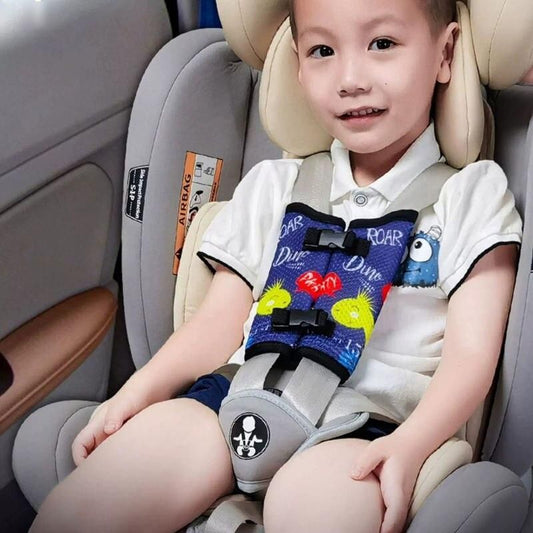 Protector de hombro para cinturón de seguridad de dibujos animados para niños - Accesorio antideslizante para asiento de seguridad
