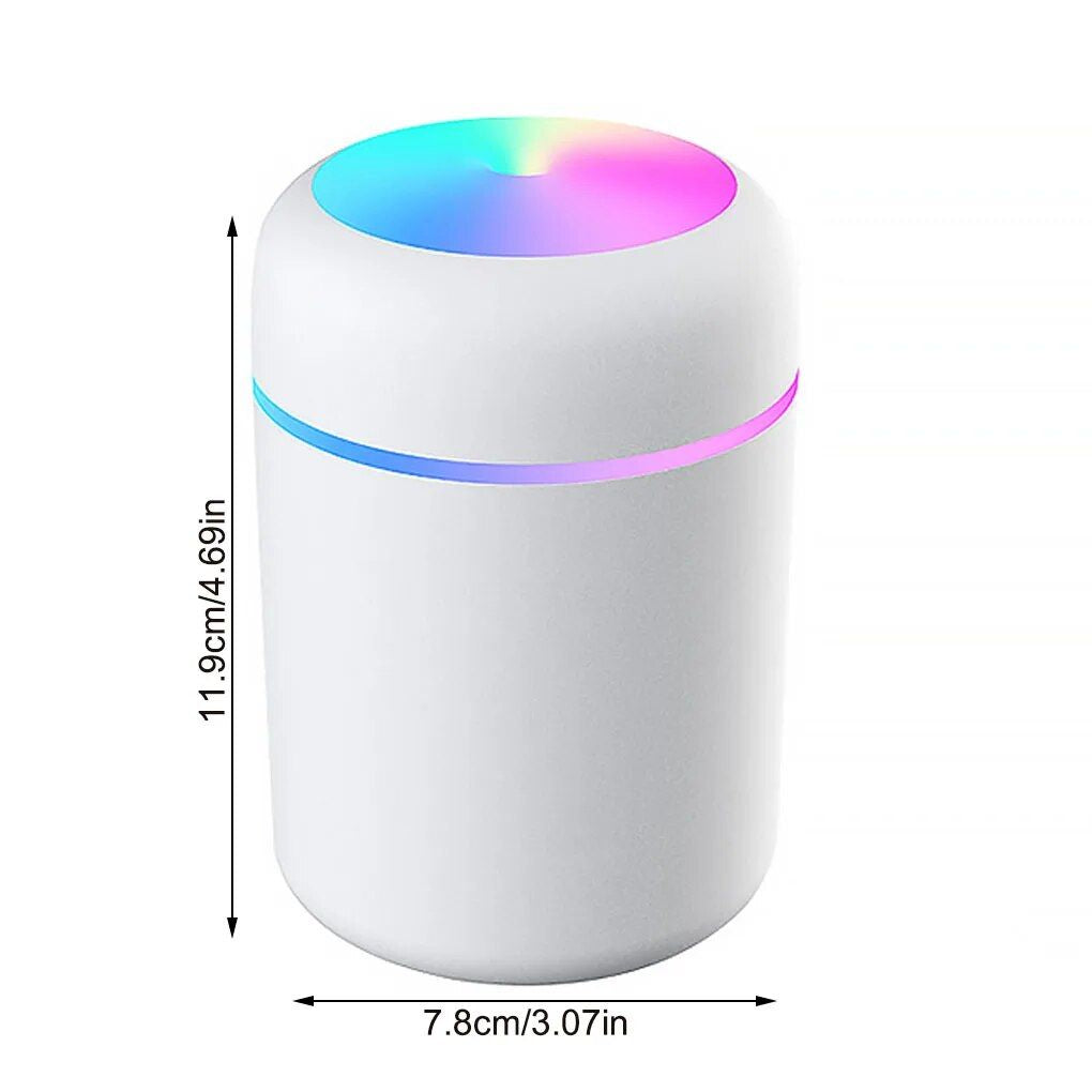 Tragbarer USB-Luftbefeuchter mit farbenfroher Aromadiffusion