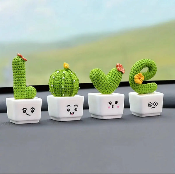 Bezaubernde Mini-Kaktusfiguren aus Kunstharz für Dekoration und Heimwerkerprojekte