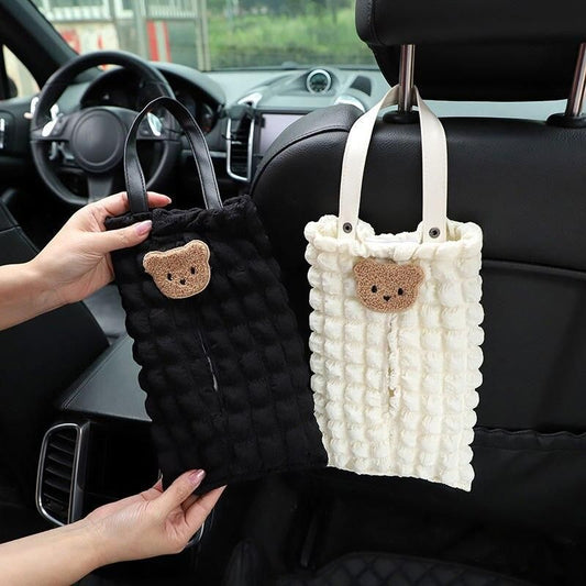 Porta pañuelos para coche con diseño de oso de dibujos animados