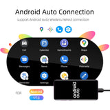 Estéreo para automóvil con pantalla táctil retráctil de 7" con CarPlay inalámbrico, Android Auto y cámara de respaldo