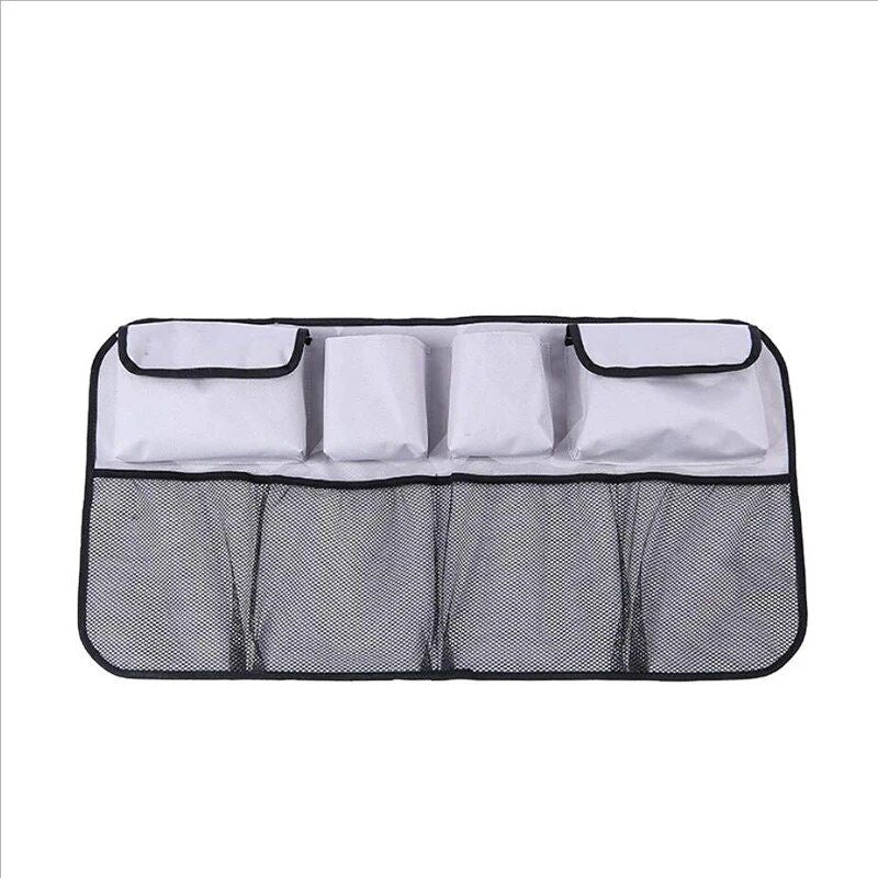 Organizador impermeable para asiento de automóvil Oxford - Bolsa de almacenamiento para asiento trasero gris camuflaje