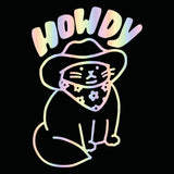 Calcomanía de vinilo de dibujos animados de gato Hola