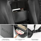 Luxuriöser Autositz-Organizer aus Leder mit Schutzbarriere