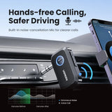 Bluetooth 5.3 Car Audio Receiver Adapter with 3.5mm AUX and Hands-Free Calling