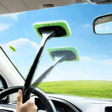 Kit de cepillo limpiador de ventanas de coche de microfibra giratorio de 360°