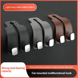 Multifunction Suede Double Hook Hanger for Car Interior Organization