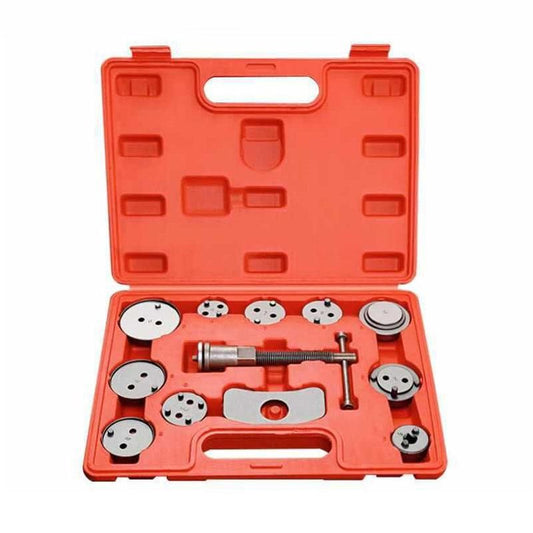 Universal 12-Piece Car Brake Caliper Tool Set – Disc Rewind & Piston Compression Kit