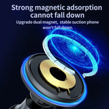 15 W starkes magnetisches kabelloses Autoladegerät mit RGB-Licht für iPhone-Autotelefonhalter, Lüftungsständer, Schnellladestation