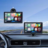 Reproductor multimedia universal para coche con pantalla táctil de 7" con CarPlay inalámbrico y Android Auto