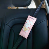 Conjunto de cojín y ajustador para cinturón de seguridad de coche de seguridad con dibujos animados para niños