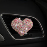 Luxuriöser herzförmiger Parfümclip fürs Auto mit Diamanten