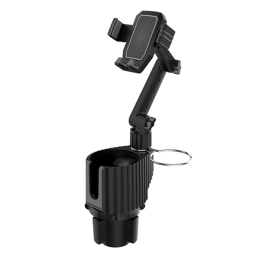 3-in-1 Adjustable Car Cup Holder & Phone Mount with Drink Bottle Holder