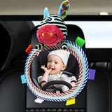 Baby Car Mirror with Plush Animal Toys
