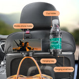 Multifunctional Car Seat Back Organizer with Cup and Phone Holder