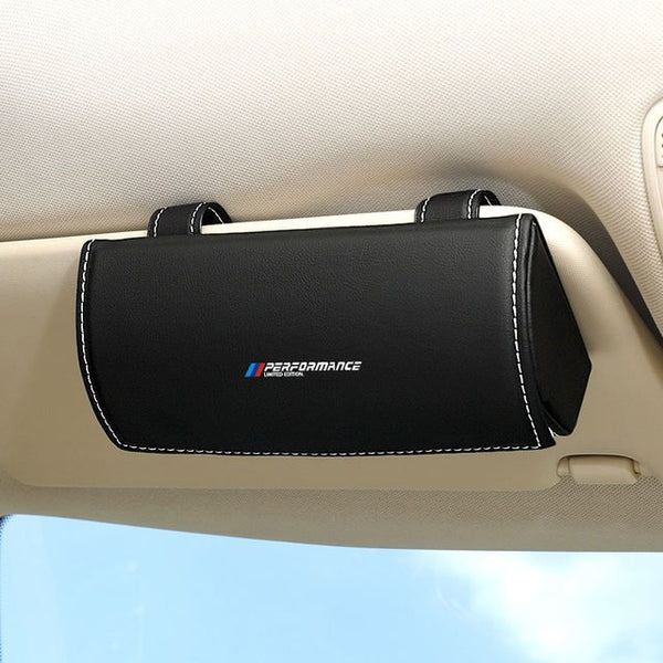 Soporte para gafas de sol con visera solar para automóvil de lujo