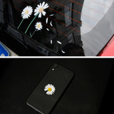 Juego de calcomanías de vinilo para coche con flores impermeables