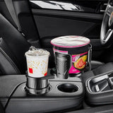 Multifunctional Carbon Fiber Car Cup Holder with Built-In Compass