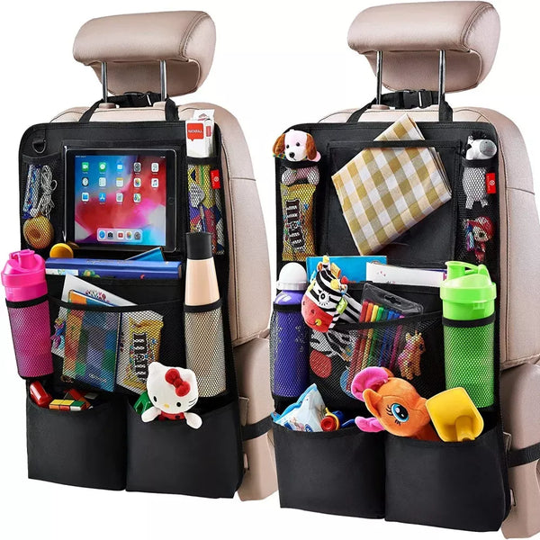 Rücksitz-Organizer mit Touchscreen-Tablet-Halter und Trittmattenschutz
