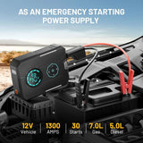 Arrancador de batería para automóvil 4 en 1 con compresor de aire portátil, banco de energía e iluminación de emergencia