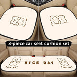Cojines de asiento de coche "NICE DAY" de oso de dibujos animados