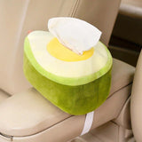 Taschentuchhalter aus Plüsch mit Cartoon-Motiv fürs Auto – Hängende Aufbewahrungsbox für Armlehne und Sitzlehne