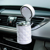 LED-Lit Portable Car Ashtray with Smoke Extractor