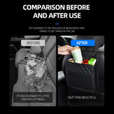 Luxury Leather Car Backseat Organizer with Waterproof Storage
