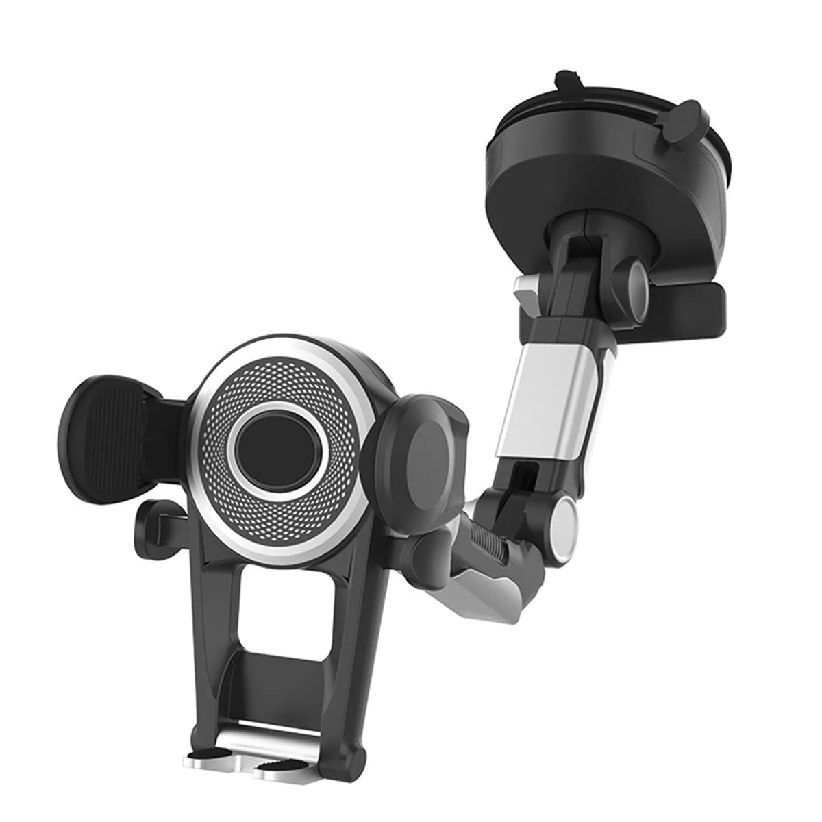 Universeller, um 360° drehbarer Autotelefonhalter mit Saugnapf und einziehbarem Nummernschilddesign