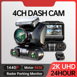 2K 1440P Dash Cam with 360° Coverage