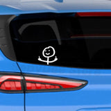 Etiqueta engomada reflexiva del coche del dedo medio de la historieta - Etiqueta del vinilo de la personalidad