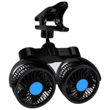 12/24V Dual Head Rotatable Car & Truck Clip-On Cooling Fan